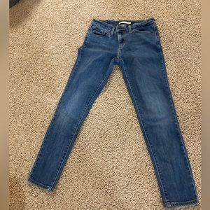 Levi’s 711 skinny jeans. Fits like a crop Jean